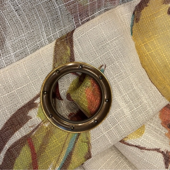 Pier 1 Imports Sheer Bird Watercolor Curtain Panels Grommets 50x84" Set of 2 - Picture 13 of 14